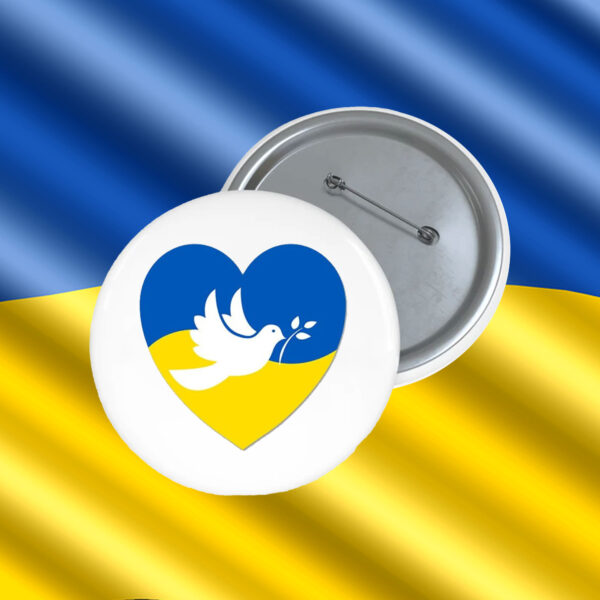 Peace For Ukraine Laminated Button